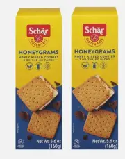 2 Pack Schar Honeygrams Gluten Free Graham Cracker Cookies, 5.6 Oz