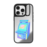 iPhone 16 Pro Mirror Ring Stand Case MagSafe Compatible Space Arcade