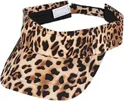 [SAFIGLE] Leopard Print Cap Hat Visor for Men Running Visor Sun Visor for Women Bonnet for Fast Dry Visor Visor Leopard Pattern Cap Wicking Visor Pub Stylish Cap Yellow Cotton