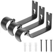 3pcs Heavy Duty Pole Curtain Holders For Wall Curtain Rod Hooks For Wall