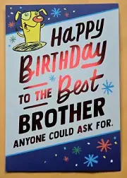 Brother Happy Birthday Large Format Greeting Card 5.5x8.0"(+Envelope)