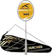 HUNDRED Viper 900 Carbon Fibre Strung Badminton Racket with Full Racket Cover