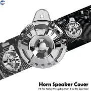 CNC Horn Speaker 110dB Cover For Harley Street Glide Dyna Softail Fat Boy FLSTF