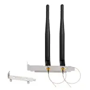 2Pack WiFi Antenna 2.4/5GHz RP-SMA to U.FL 20cm Bracket for PCIE Card
