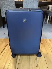 Hanke 20” Carry On Luggage Hard Shell Suitcases with Wheels Front Pocket Blue