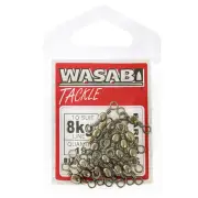 Wasabi Tackle 8kg Black Barrel Swivel Small Pack Qty 19