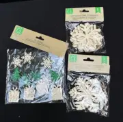 3 New! WOOD Christmas SNOWFLAKES Paint CRAFTS HOME DECOR Winter -S1C