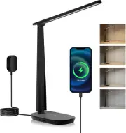 Sunturalux™ LED Desk Lamp Dimmable Desk Light with USB A+C Dual Charging Port Ey