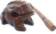 Frog guiro inches wood block musical instrument Percussion Musical Instrument Perfect size Natural Wood Güiro Frog. (3.75 inches-9.5 cm.)