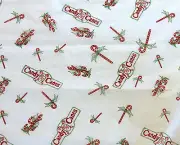 CANDY CANE Christmas Tissue Paper on White background # 407 ~ 10 Large Sheets