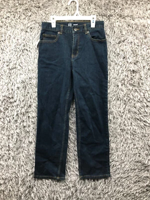 Wonder Nation Jeans Boys Size 14 Mid Rise Straight Leg Adjustable Waist Blue