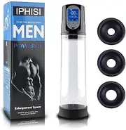 Men's Growth Pump with Strong Suction Vacuum Pump with ED Screen Powerful Electric Vacuum Pump Inch Adjustable Men's Underwear Set Training Tools to Be a Bigger Men KM28725 sex toy dildo clitoris stimulation adult product