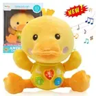 NEW Baby Sensory Toy Duck Plush Toy With 3 Music Modes Sleeping Companion Gifts