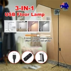 3 In 1 Modern LED Tripod Floor Lamp Table Desk Reading Light Bedside Adjustable