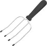 Grill Fork - Ergonomic Handle Grill Meat Skewer, Heavy BBQ Fork, Not Smart Barbecue Cooking Fork Tool, Nonslip Grill Utensil, Suitable for Turning Meat and Skewer Pits