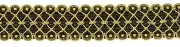 Mocha Brown, Olive Green, Gold 1.5" Gimp Braid [10 Yards]