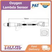 PAT Premium Oxygen Lambda Sensor 750mm fits Audi A4 B8 2.7L V6 CGKA (for: Audi)
