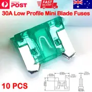 10 Pcs 30A Low Profile Mini Blade Fuses - Green Car Truck Auto Fuses 30 Amp AU
