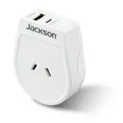Jackson PTA8813USBMC Slim Outbound Travel Adaptor with 1x USB-A & 1x USB-C (2.1A) Port Converts NZ / AUS Plugs for Use in USA / Japan / South America [PTA8813USBMC]