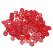 160pcs Resin Sewing Buttons 5/8" Round Flat 4-Hole Craft Buttons, Red