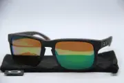 NEW OAKLEY HOLBROOK OO9102-J855 GREY MIRRORED POLARIZED SUNGLASSES W/CASE 57-18