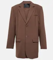 [SIR] SIR Single-breasted wool-blend blazer AU 10 brown
