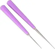 Beatifufu 2Pcs Craft Bead Reamer Violet Bead Hole Punch Tools for DIY Jewelry Making Easy to Use with Skid Handle for Drilling Pearls and Gemstones