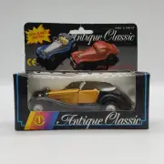 Tai Cheong Toys Pull-back Action Diecast Antique Classic Car (Yellow/Black)