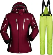 [7HAHA3] Men's Ski Suit Thermal Male Windproof Waterproof Snowboarding Jackets & Pants Winter Snow Outdoor Wear