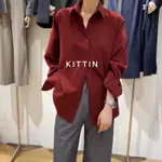 【最好看的】THE BEST SHIRT, THE LATEST STYLE打底燈芯絨襯衫女內搭小眾復古港味紅色寬鬆長袖