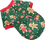 FONDOTIN Pet Funny Apparel Dog Christmas Costume Creative Snowman Print Easy On/Off