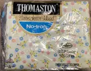 NOS Vintage Thomaston American Mood No Iron Double Fitted Sheet Material