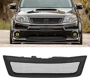 XTevu STI Style Front Bumper Grille Replacement Compatible with Subaru Forester 2009-2013 - Front Bumper Mesh Grille for Car Modification