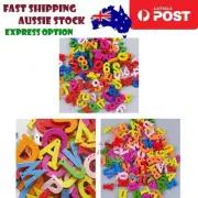 Coloured Numbers Alphabet Wooden Letters Wood Lettering Craft Kids Learning
