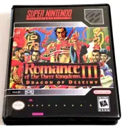 Romance of the Three Kingdoms III Dragon of Destiny (Super Nintendo) SNES Box
