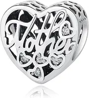 [NINGAN] Genuine Mother & Son Bond Charm Pandora & European Bracelets Compatible Silver