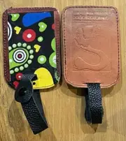 AFRICAN THEMED LUGGAGE TAGS - SET OF TWO - GREAT STOCKING STUFFERS!