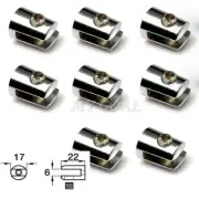Professional Metal Brackets Clamp Shelf Holder Support 5-6mm Thick Glass C