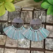 3” Bronze-tone Earring Set Bohemian Retro Drop Dangle Hook New Free Ship 8299