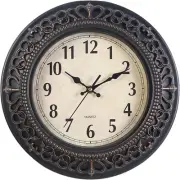 Tebery 12-Inch Silent Retro Quartz Clock, Decorative Wall Clock for