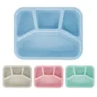 1x Divided Lunch Box Stackable 4 Grids Lunch Box Multipurpose Lunch Organizer