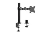 BRATECK Single Monitor Affordable Steel Articulating Monitor Arm Fit Most 17'-32' Monitor Up to 9kg per screen VESA 75x75/100x100