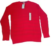 Cat & Jack Boys Striped Pull Over Sweater Red Sz XL 16 NWT