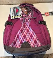 High Sierra Backpack Hiking School Bag Camping Purple lavender pink laptop