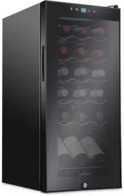 18 Bottle Compressor Wine Cooler Refrigerator W/Lock, Large Freestanding Wine Ce