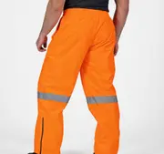Huski Mens Tarmac Hi Vis Trousers Pants High Visibility Safety Pants - Orange