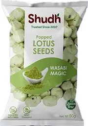 Shudh Popped Lotus Seeds Wasabi Magic Makhana (Pack of 3)