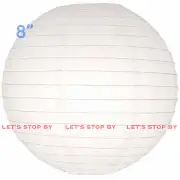 12X White 8" Paper Chinese Lantern Lamp Shade Wedding Party Decoration Supplies
