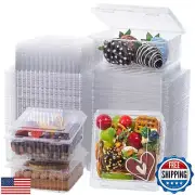 TEMLQPACK 50PCS 4x4x2 Inches Clamshell Take Out Containers Boxes Charcuterie