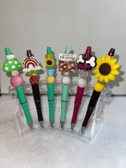 Beaded Pen "I am already enough" rainbow